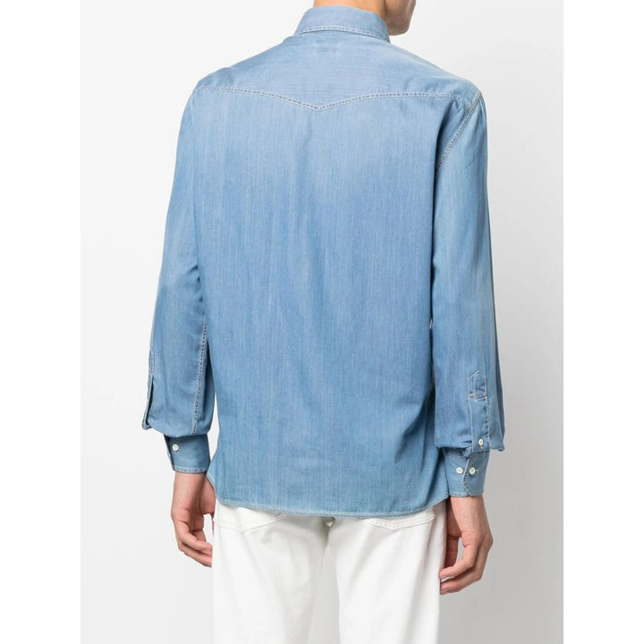 Brunello Cucinelli Shirts - Blue | 137e2a5b697bb8a5387db86d967eba346d49426e