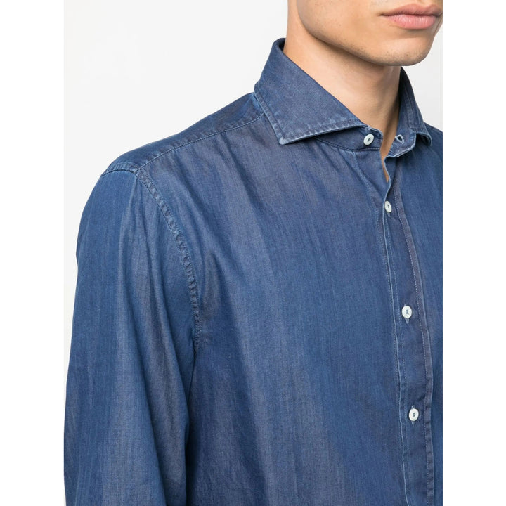 Brunello Cucinelli Shirts - Blue | 8d60a95ad672b51ba80e93a8cabd9f3d5adb79d0
