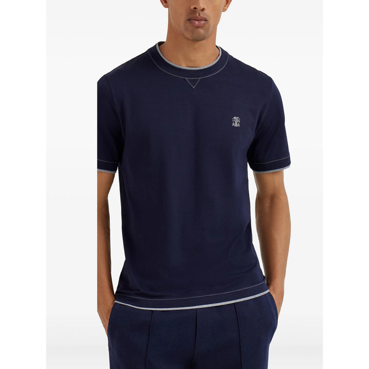 Brunello Cucinelli T Shirts - Blue | 7b26ebcde69a014c9d14104423121f0907b33142
