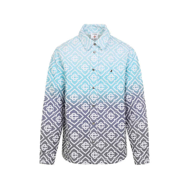 Casablanca Shirts - Blue, Gray | 29b4d2699481edb0b60443318ac468e8ad29843d