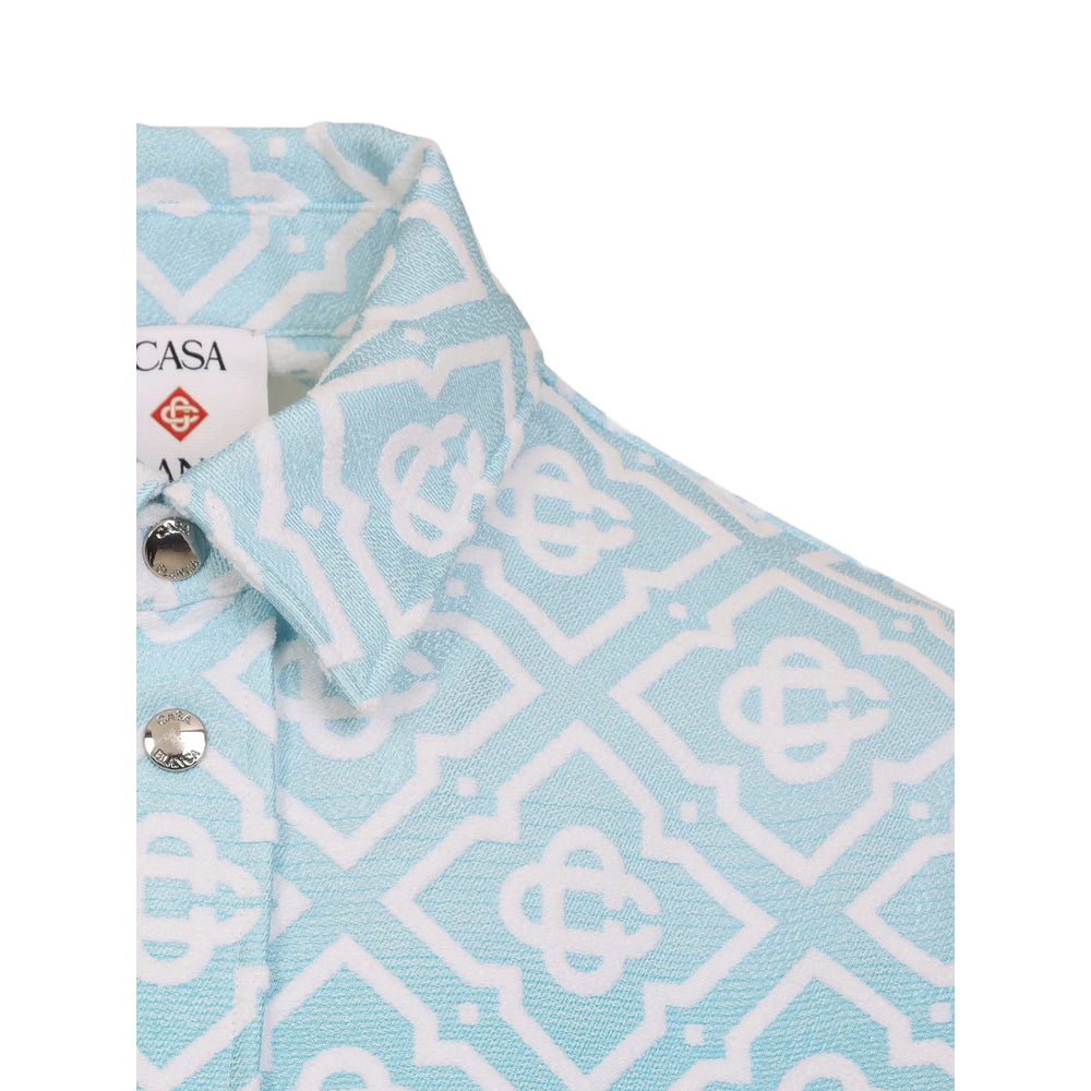 Casablanca Shirts - Blue, Gray | 5eeadcf080eb7a5ed7484dd4f8fb01ee80510530