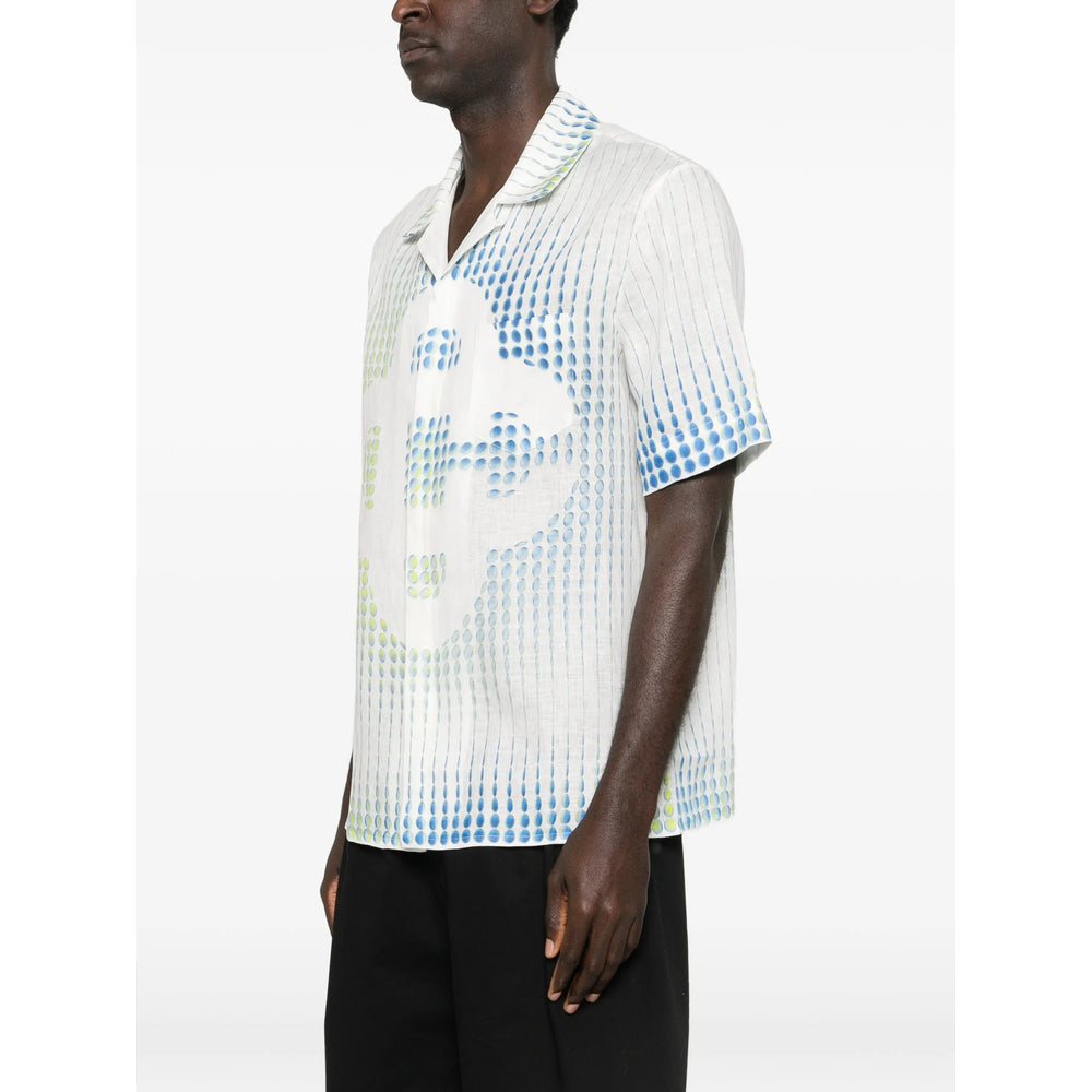 Casablanca Shirts - White, Blue | 7501caf195d177a8b0883d1d7fa35d83d5b5cde5