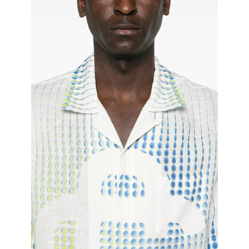 Casablanca Shirts - White, Blue | 17e28c71c7d20c3e1054c412a2b1ec05081f9f5a