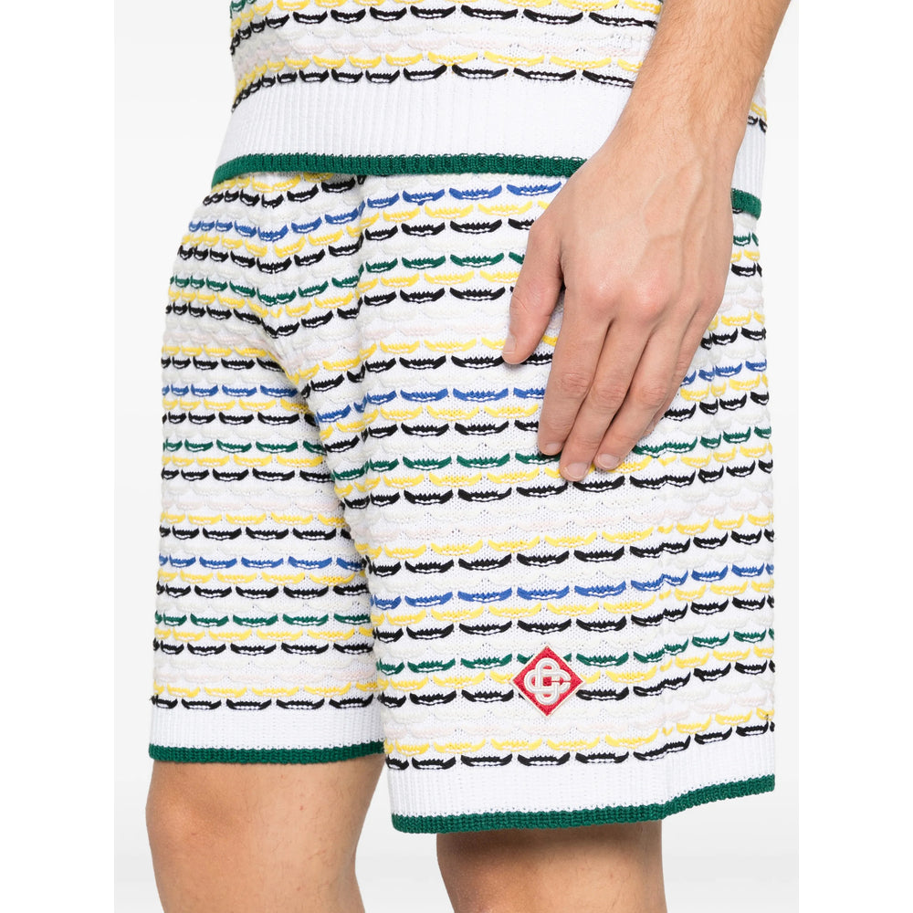 Casablanca Shorts - White, Yellow | a7a85609f5c29e862a54e882445d374a9ad24672