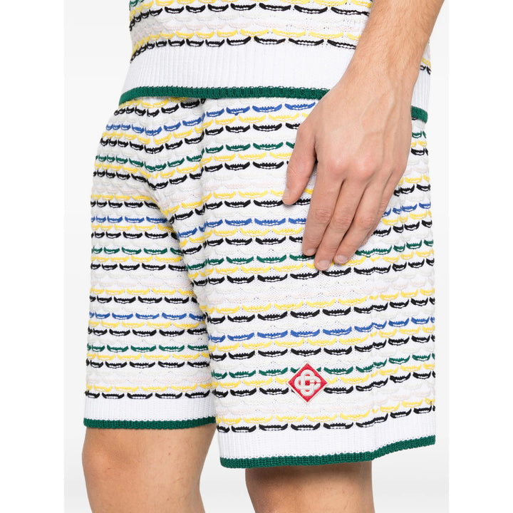 Casablanca Shorts - White, Yellow | a7a85609f5c29e862a54e882445d374a9ad24672