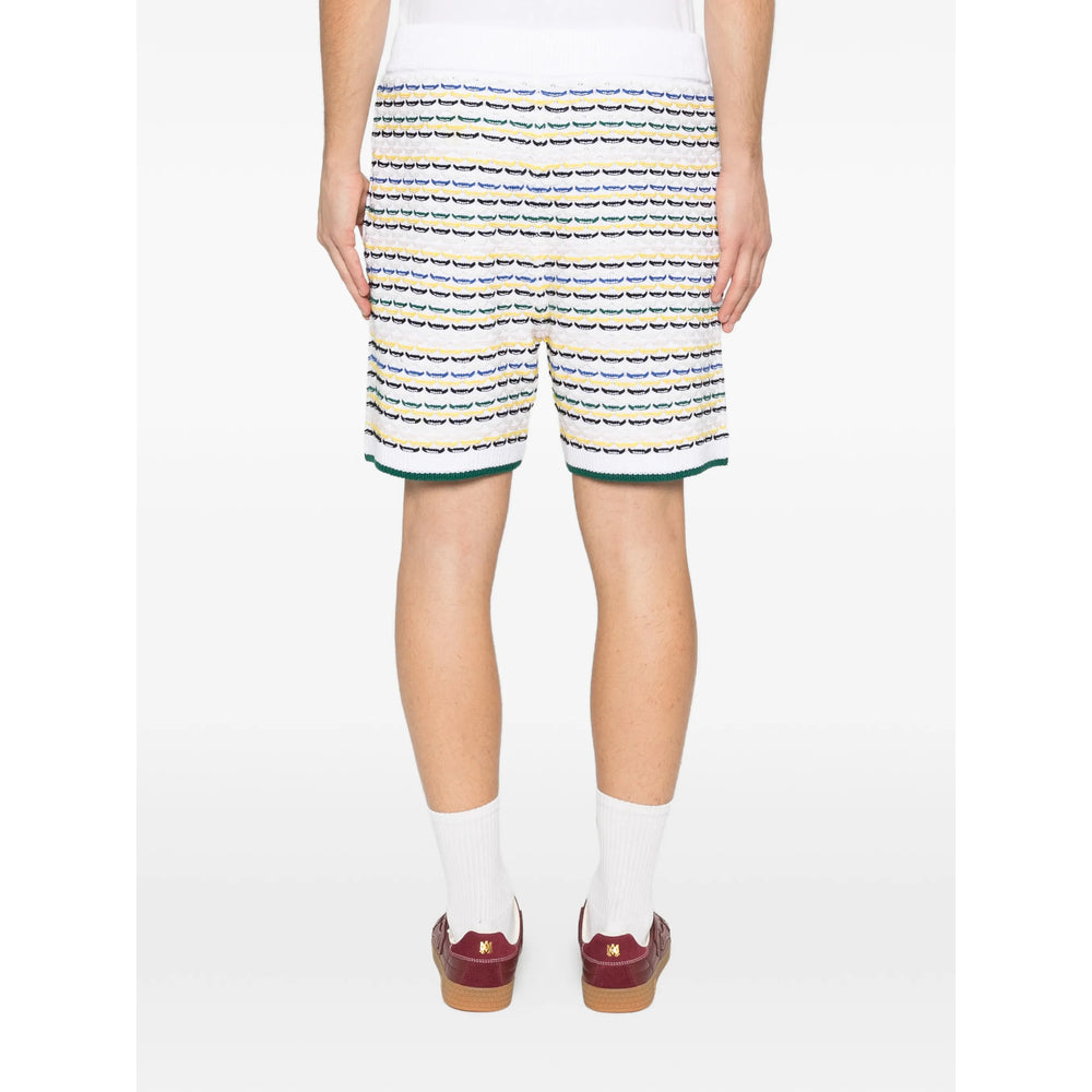 Casablanca Shorts - White, Yellow | d5c48ff80443cf287bf607970ffb5ff873bc7a25