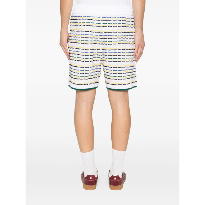 Casablanca Shorts - White, Yellow | d5c48ff80443cf287bf607970ffb5ff873bc7a25