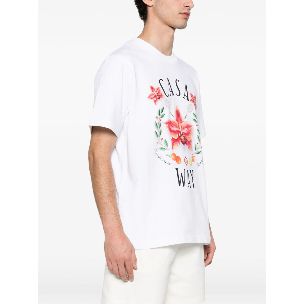 Casablanca T Shirts - White, Red | 9358c589a9bc1d554a5a1702ab6660f9ef6c86c8