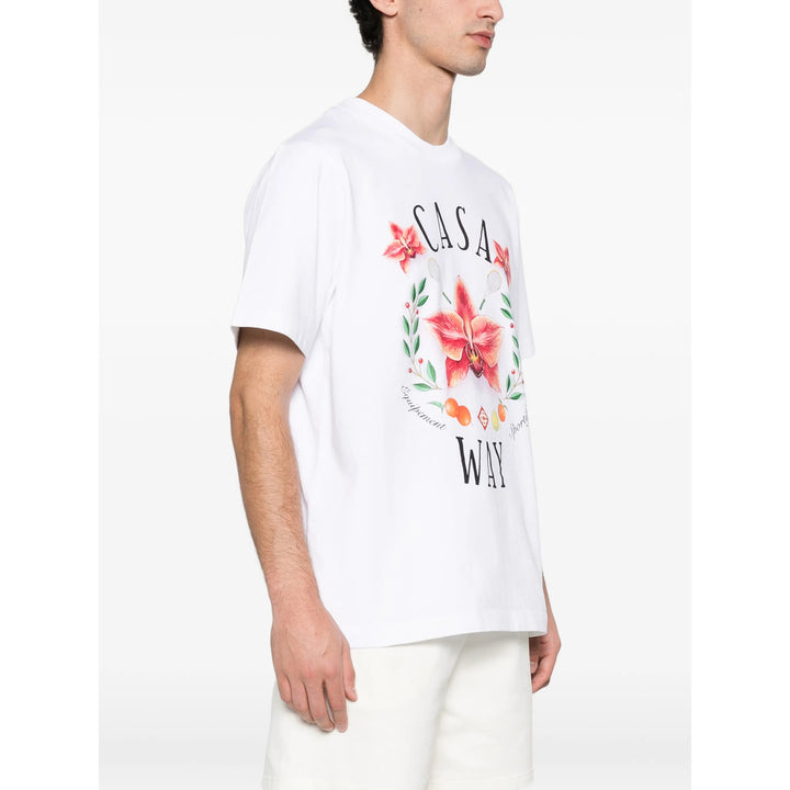 Casablanca T Shirts - White, Red | 9358c589a9bc1d554a5a1702ab6660f9ef6c86c8