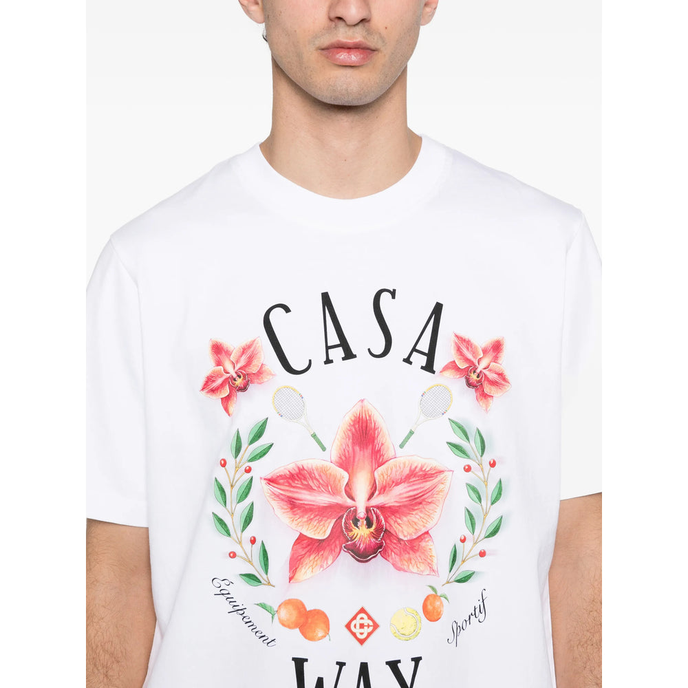 Casablanca T Shirts - White, Red | 729a02e6524baf83c5750cc862551e5a5541881a