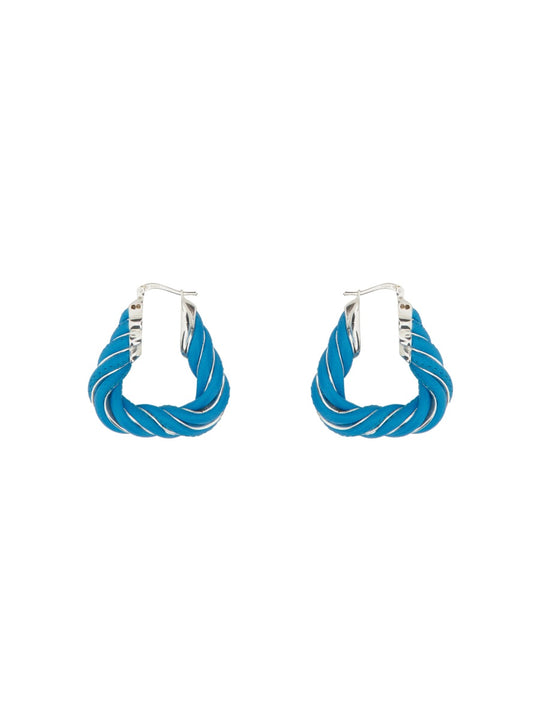 Triangular Twist Hoop Earrings