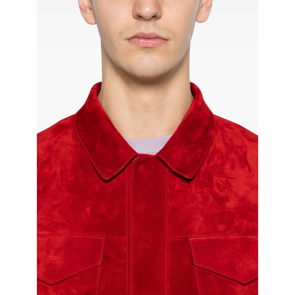 Tom Ford Leather Outerwears - Red | 31c7084b633aaf05a7101206e5f647c2a7cd7832