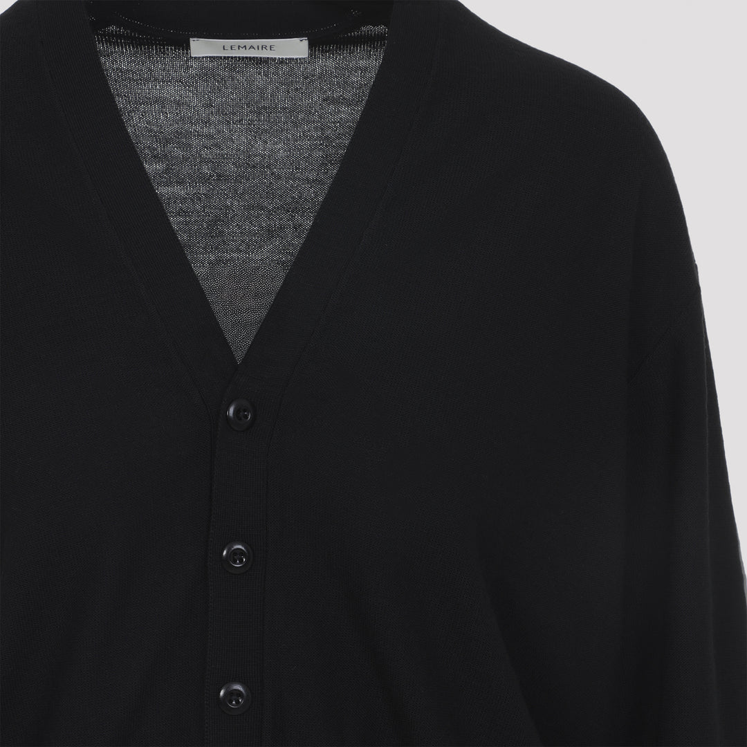 Lemaire Cardigan - Black | 1c5196ff2b6ea5a513b3e1a679c8f4b5581f6b74