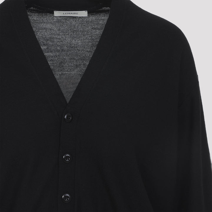 Lemaire Cardigan - Black | 2bf92918ec4142f6fbb22bfe0e9c2f9f48f3c5d8