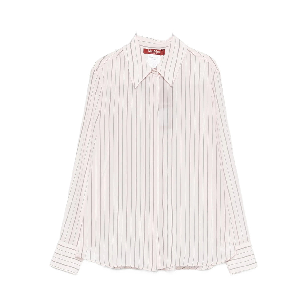 Max Mara Studio Shirts - White, Pink | 76528be850624e6f8a9d982988174c99e0530607