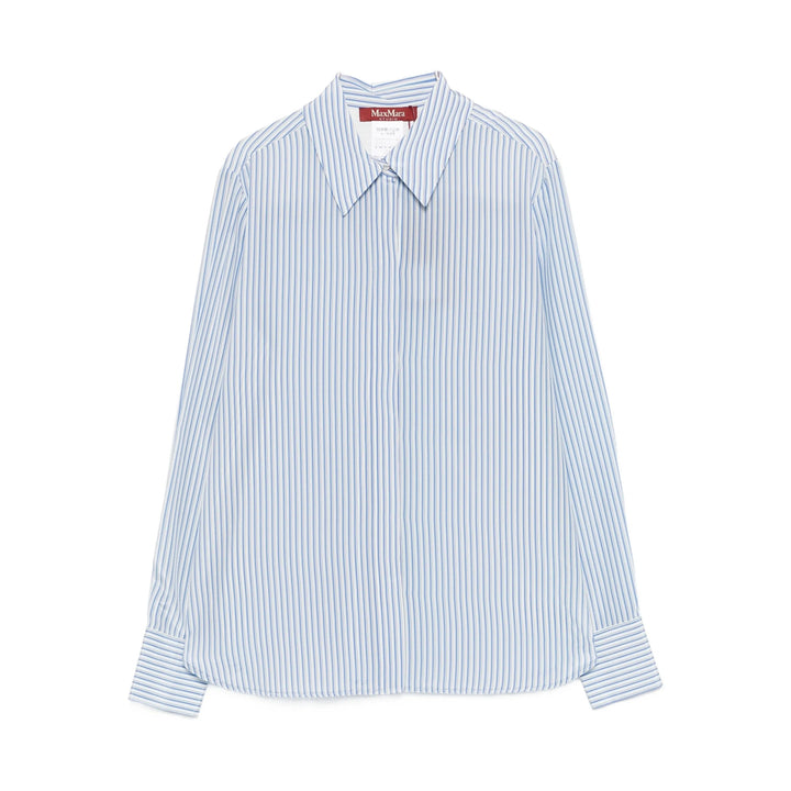 Max Mara Studio Shirts - White, Blue | e20123d02991ef2b55e41fe4aa559ab655532365
