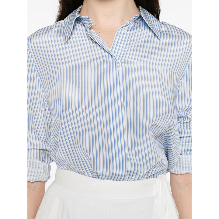 Max Mara Studio Shirts - White, Blue | bb4966a5f55238c8357e280cb905f7e0b9954278