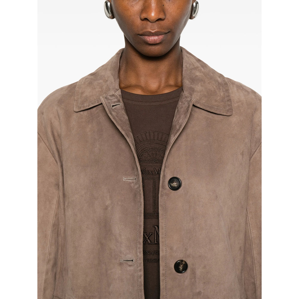 S Max Mara Leather Outerwears - Brown | 0a788cf730607675d46f15be22359ae86b80d3fe