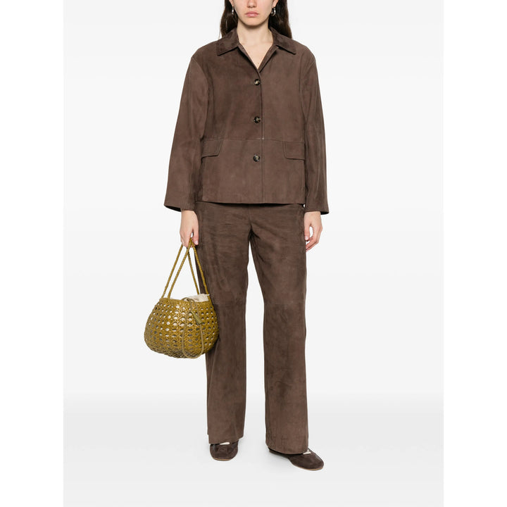 S Max Mara Leather Outerwears - Brown | e09cc8b15b57ab9a031808b70f6ae161c08107e9