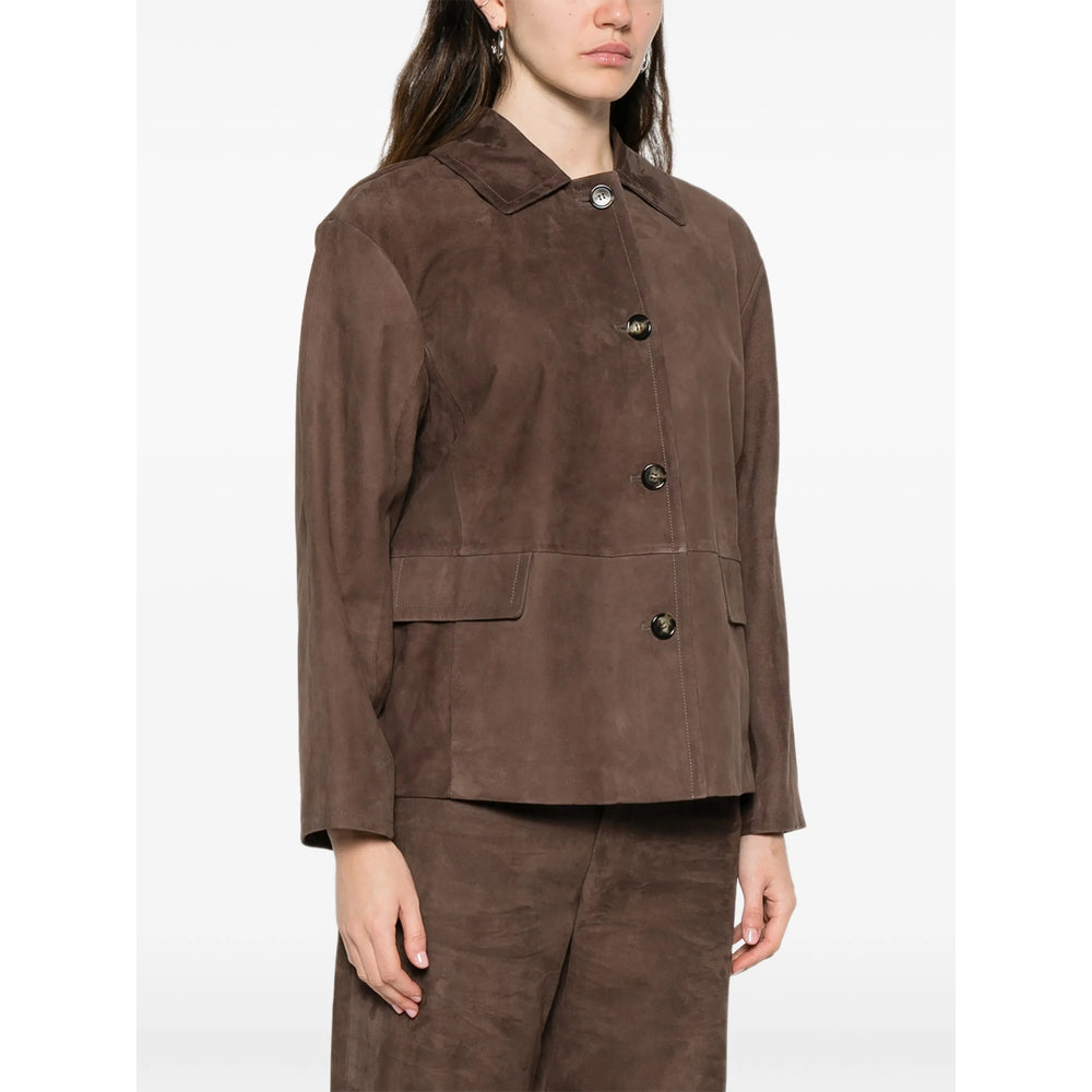 S Max Mara Leather Outerwears - Brown | aa103ef908fa166cfdd50305df64965904f9c978