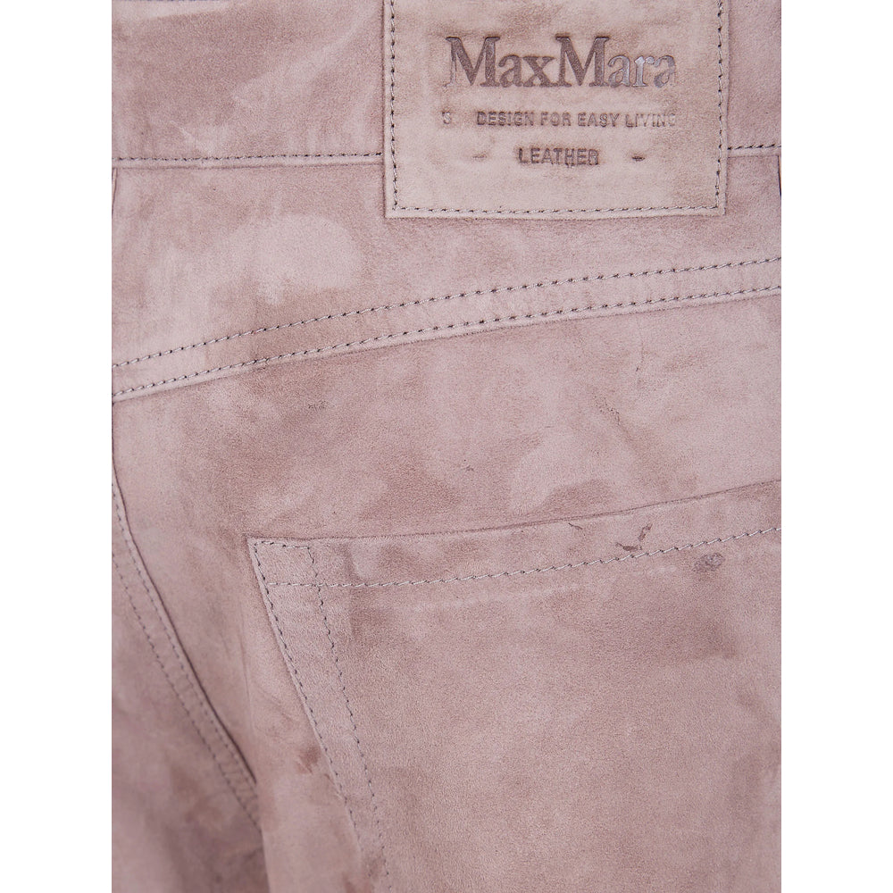 S Max Mara Leather Pants - Brown | 90bf15330d6f8bf54807be82a850d5c31f671780