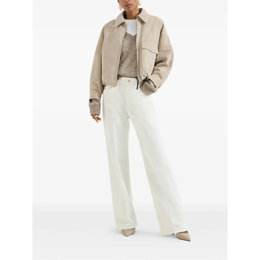 Brunello Cucinelli Pants - White | ecc32b1f74e6fa2f1b76237b8cafef6737309e27