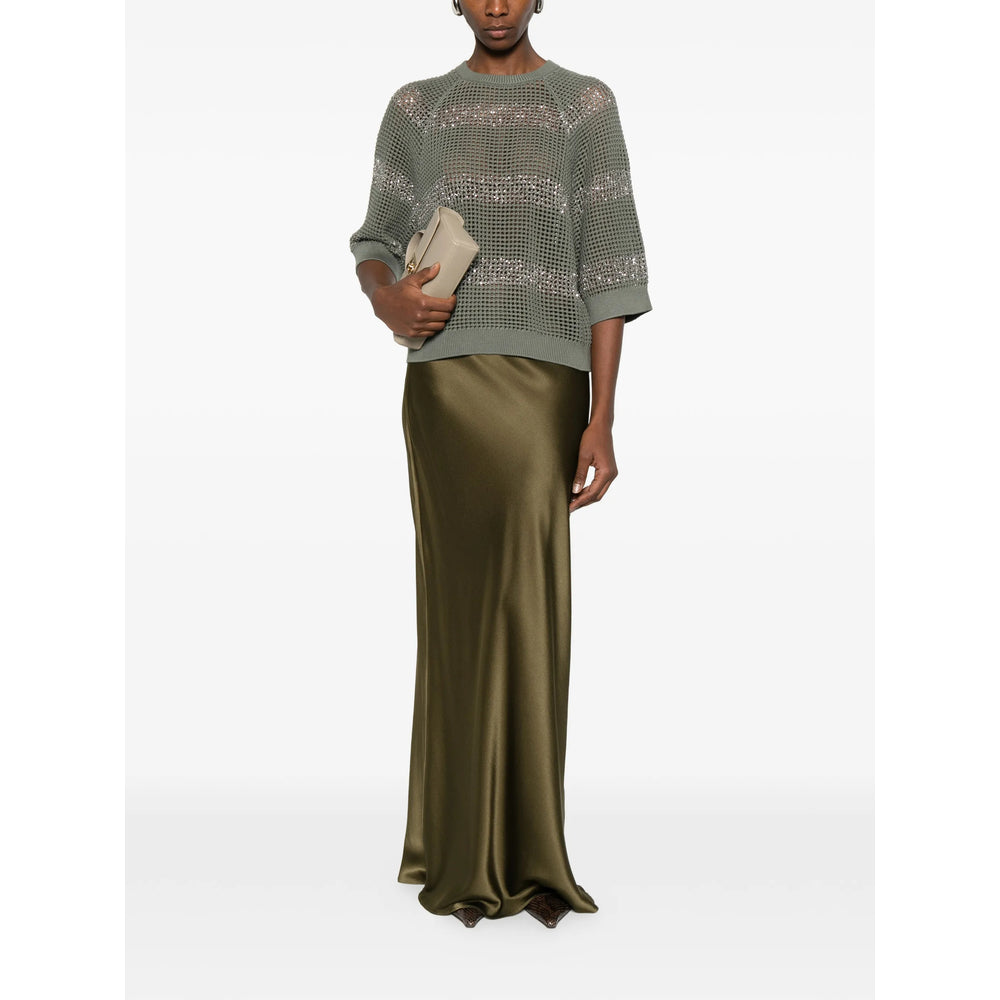 Brunello Cucinelli Sweaters - Green/Silver | fc0b9a616718bc18dffe1afa040cd489c10c2866