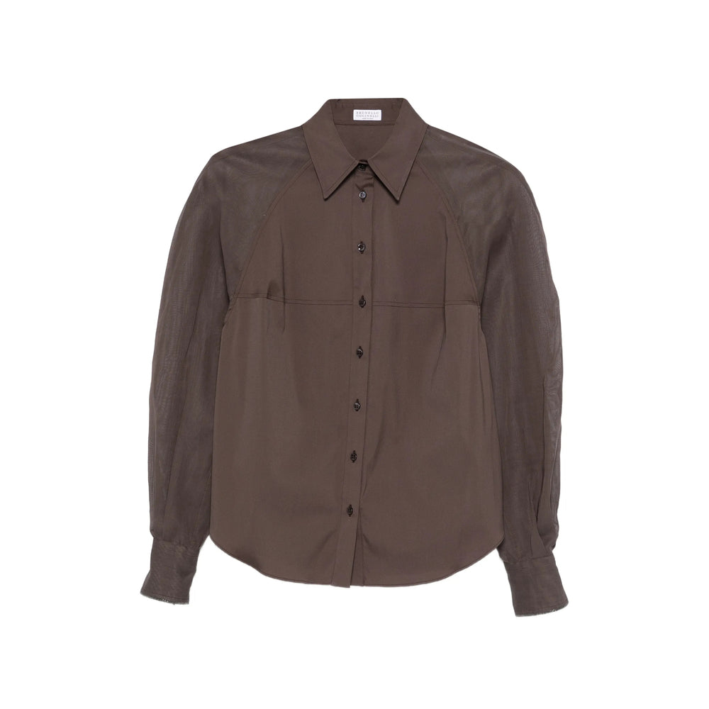 Brunello Cucinelli Shirts - Brown | 8e1b90688037a5ff41c4da8961663883930df7df