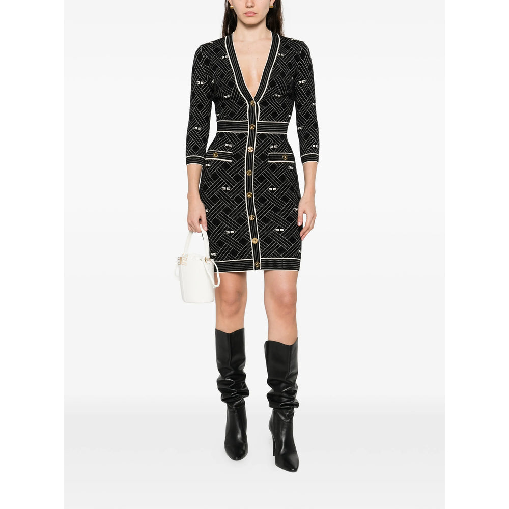Elisabetta Franchi Dresses - Black, White | d90d75be9967bfc90890e9346e9ac477dcb0c756