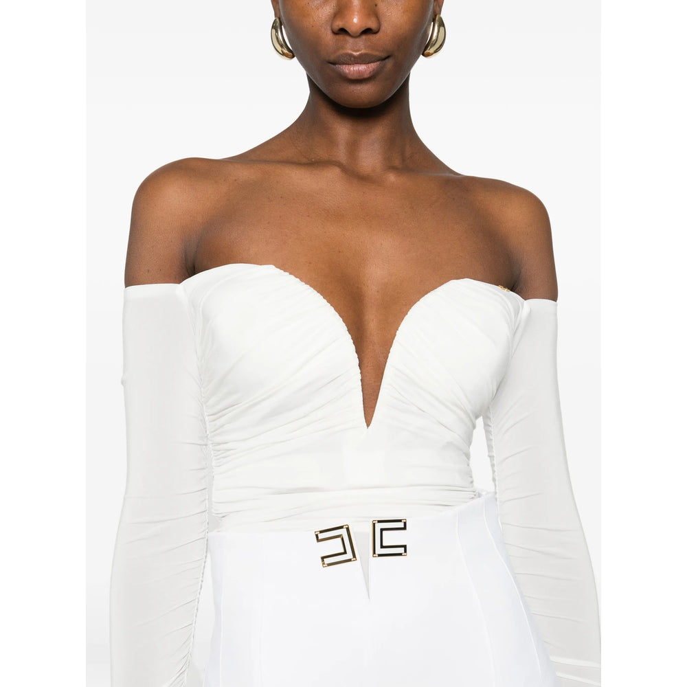 Elisabetta Franchi Bodysuits - White | 453819cc329cbd602d72659c0d5f0aaa20af5ecf