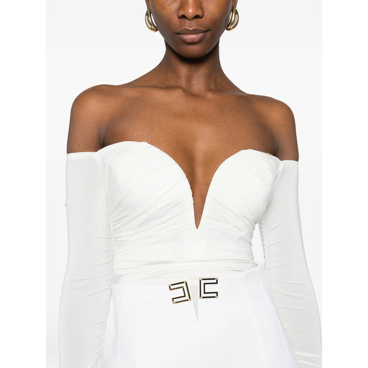 Elisabetta Franchi Bodysuits - White | 453819cc329cbd602d72659c0d5f0aaa20af5ecf