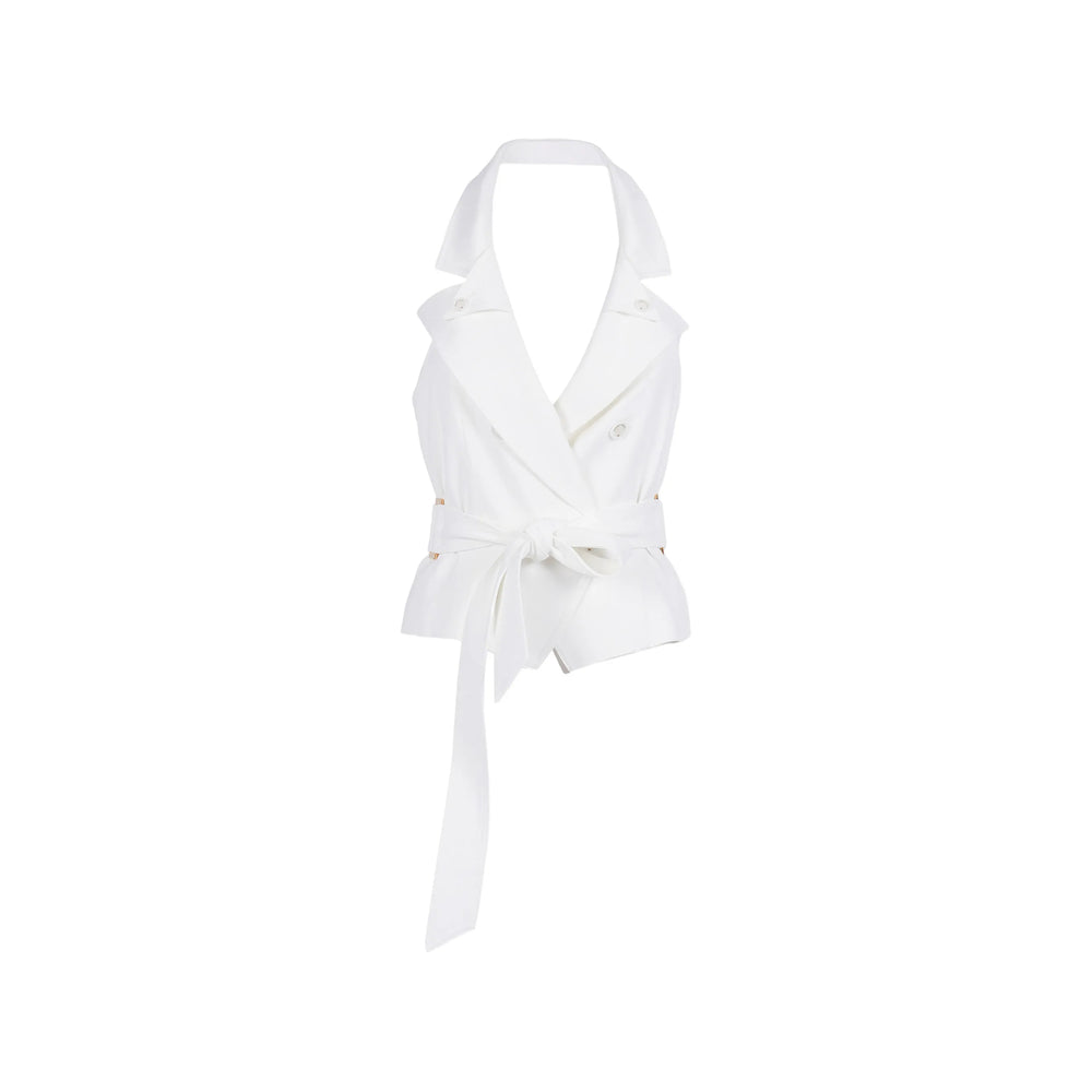 Elisabetta Franchi Waistcoats - White | 487b54562bf385c1dcd338208c4b1b206ac1a5db