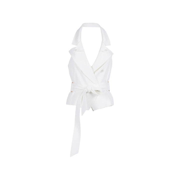 Elisabetta Franchi Waistcoats - White | 487b54562bf385c1dcd338208c4b1b206ac1a5db