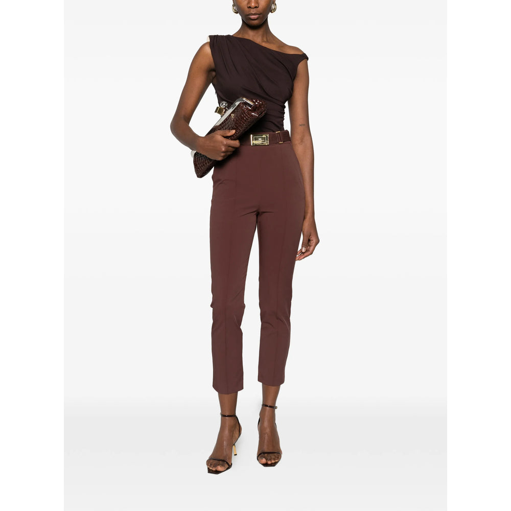 Elisabetta Franchi Pants - Brown | 014ffbffda6ff2177ee670ffa8d116b248ea39b7