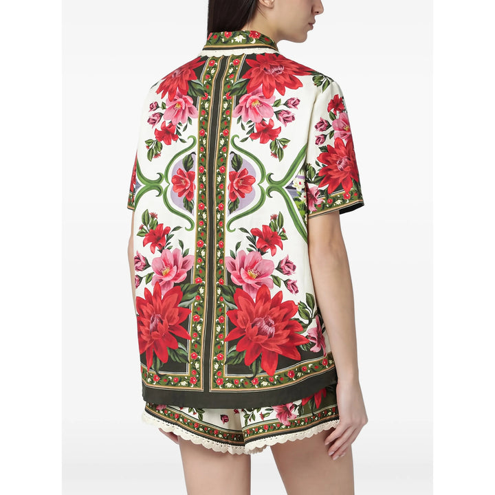 Farm Rio Shirts - White, Red | 8e433a4cf31b727553b667699efd3da7217b2e1e