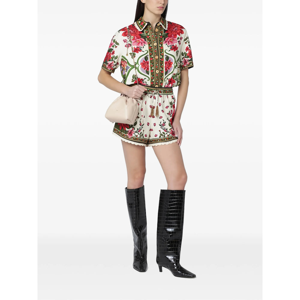 Farm Rio Shirts - White, Red | df872bea2b09c3b5938261302b0ac3c72fd464a0