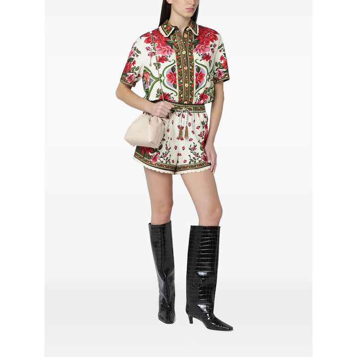 Farm Rio Shorts - Neutral, Red | 0e330a41bd556103d5170d72f0fb1ffd7a16af06