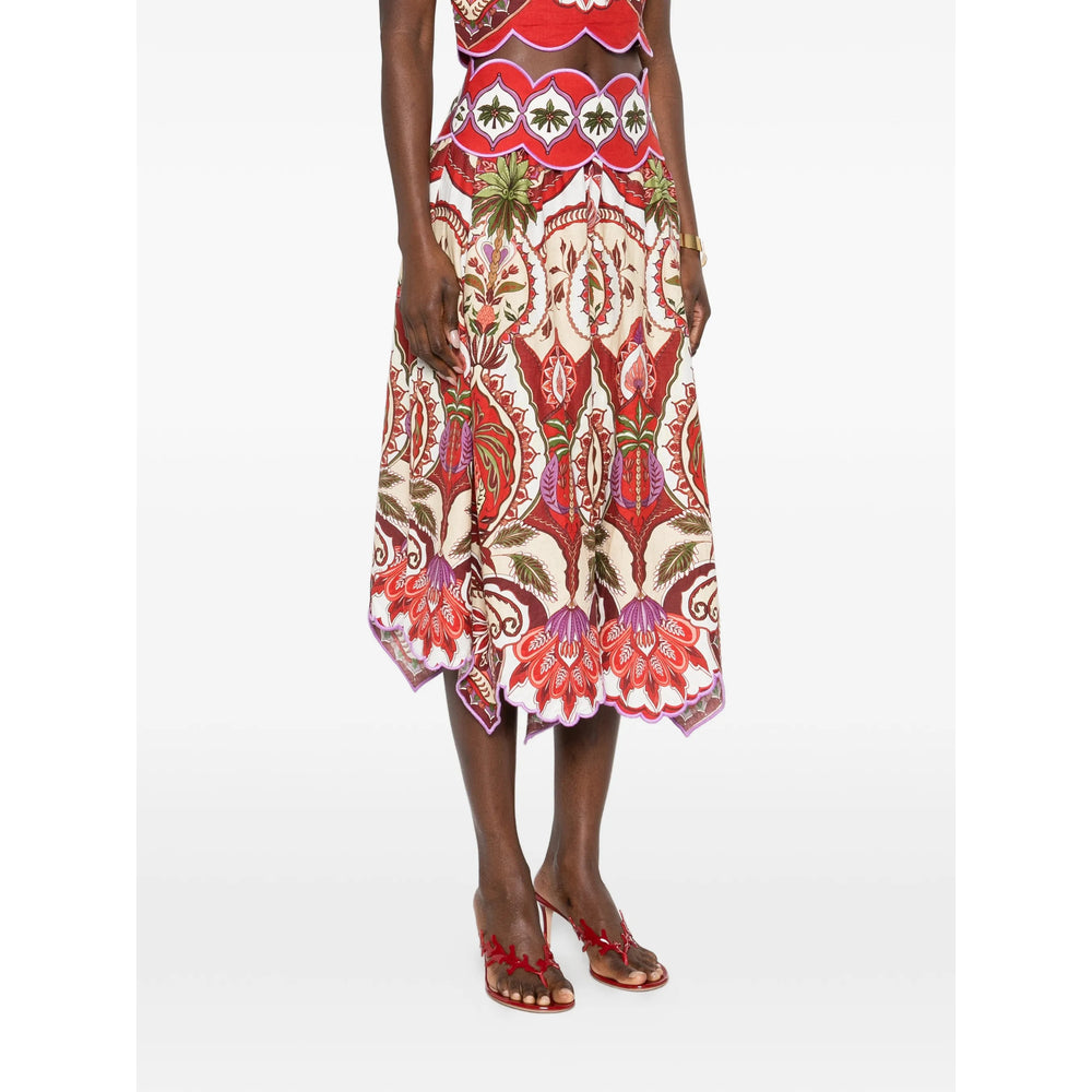 Farm Rio Skirts - Red, Neutral | d57ee99bccd317736a3bdfb6cb75efeb2221c622