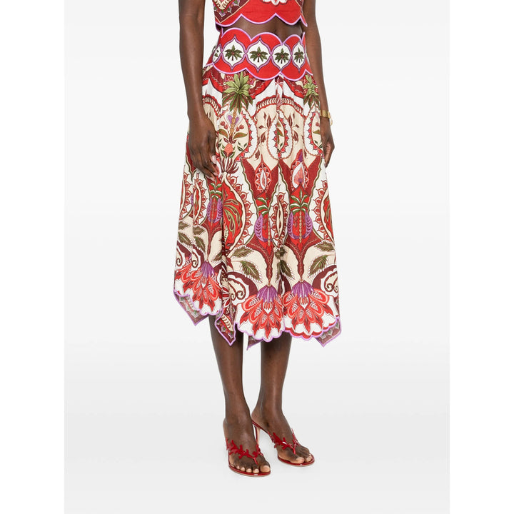 Farm Rio Skirts - Red, Neutral | d57ee99bccd317736a3bdfb6cb75efeb2221c622