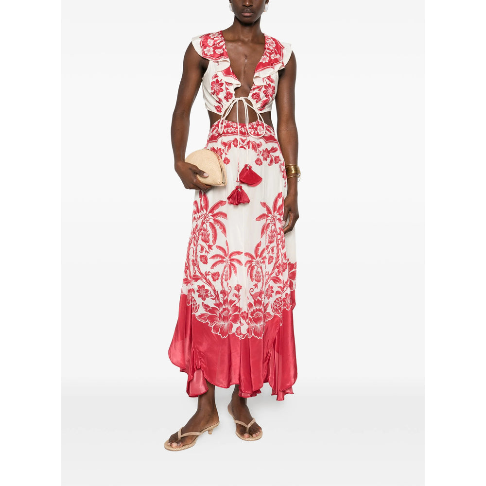 Farm Rio Dresses - Neutral, Red | 044aaa6a2f6c987c44a3b9c00f6e3026bfaab6d8