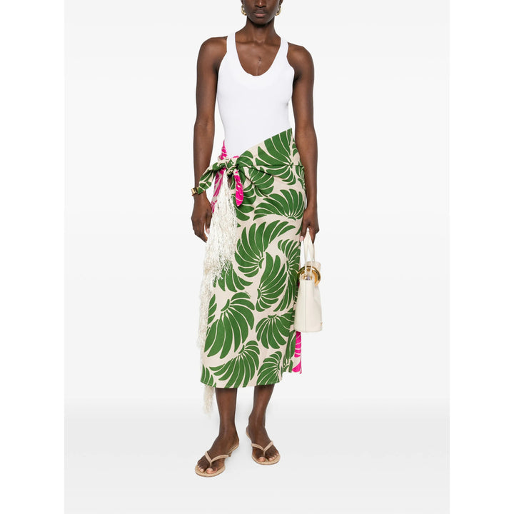 Farm Rio Skirts - Green, Pink | caac11ab69e8b1d32e9f132dd279fb4436240f42