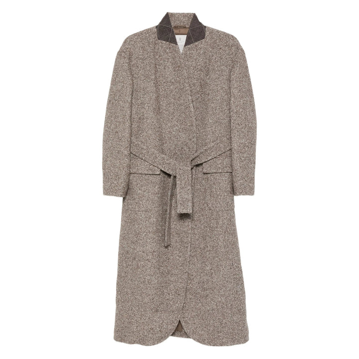 Brunello Cucinelli Coats - Brown, White | 80b3adc6d5173b987f4c90340e3a457f12323945