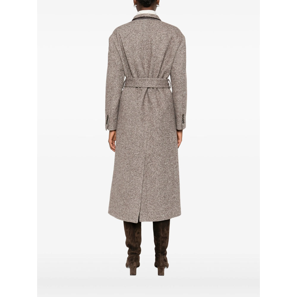 Brunello Cucinelli Coats - Brown, White | 43c8aa935482a812b7870c9ff0dfc83fcc6b6cb4