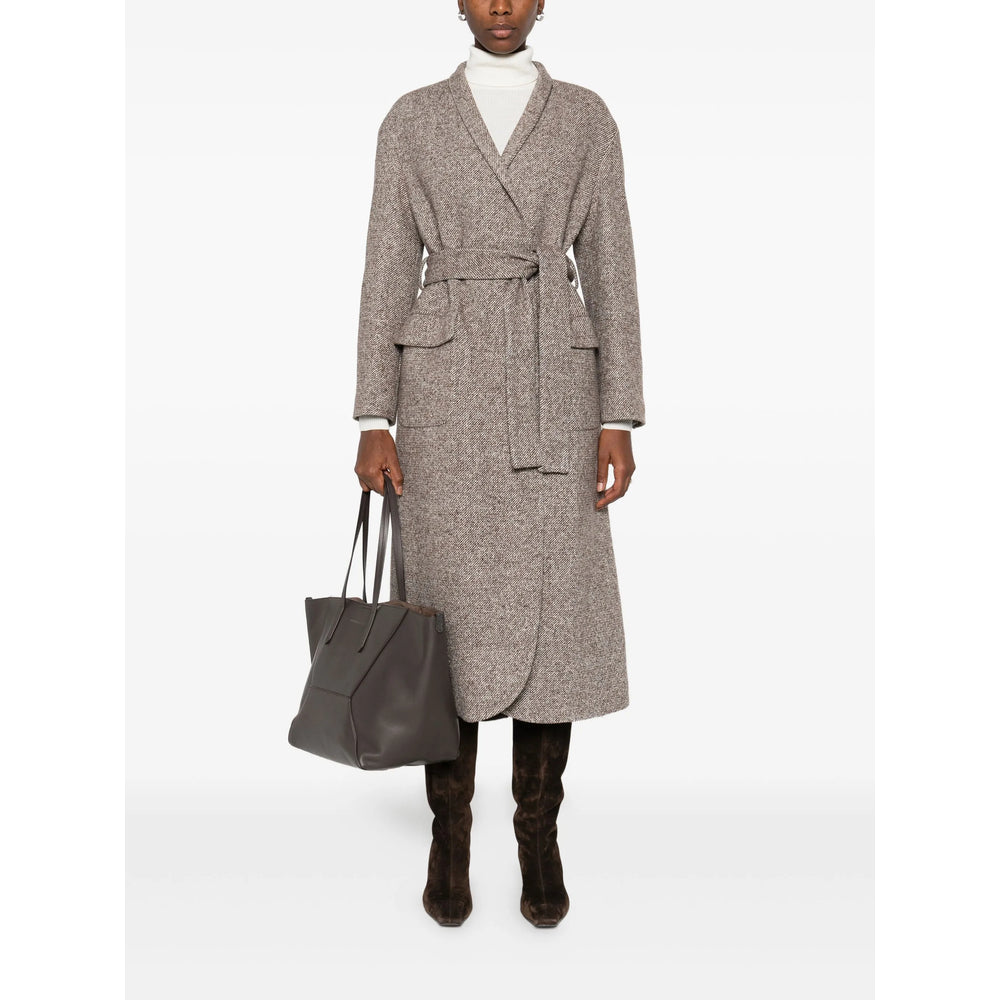 Brunello Cucinelli Coats - Brown, White | 90e41fc2e69a3042f1d606d9e531014d6988f707