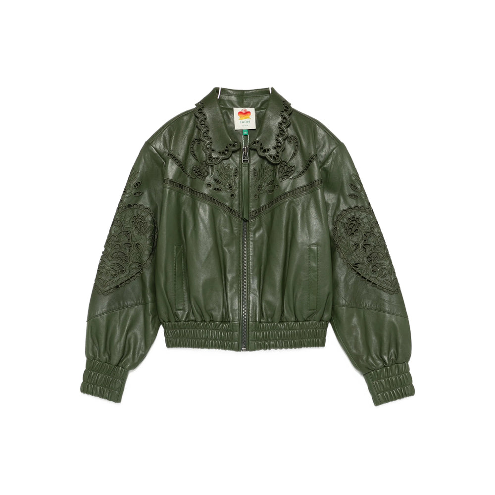 Farm Rio Leather Outerwears - Green | bfb17de0f7fea5e7b88cf4121e78fbabbef89b3b