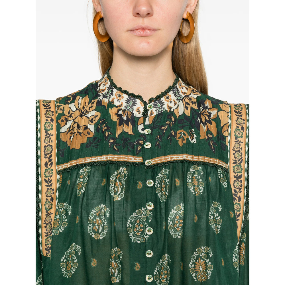 Farm Rio Shirts - Green/Orange | fe74509a192c3efe6468323d7ff17638ed79dc26