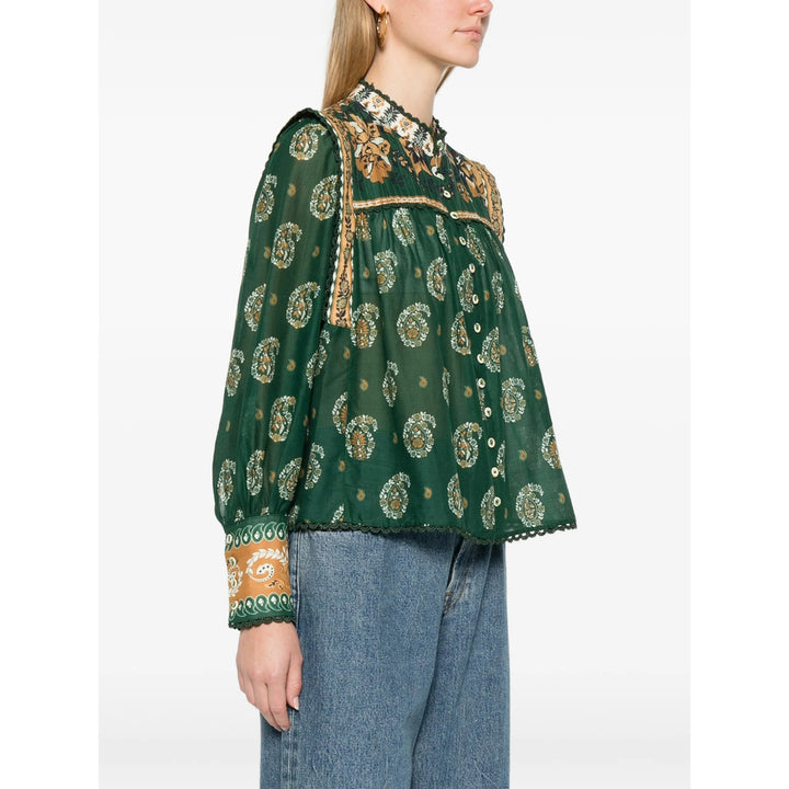 Farm Rio Shirts - Green/Orange | b1d40b50e1c2c26effee95b5bf1fc13a6b340e33