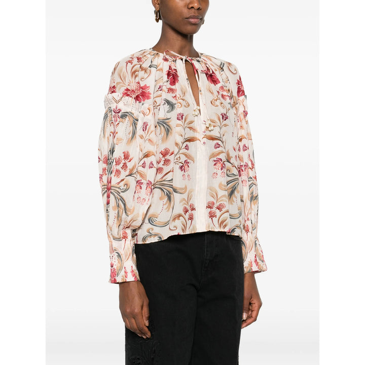 Farm Rio Shirts - Neutral, Red | bc8419d99fb00c998e1786960ddc83686e05ddd0