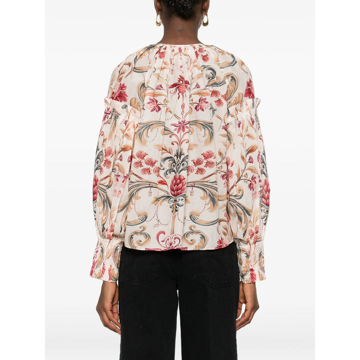 Farm Rio Shirts - Neutral, Red | 875f07f682932781b26a6bbdf547b1bef5d3b803