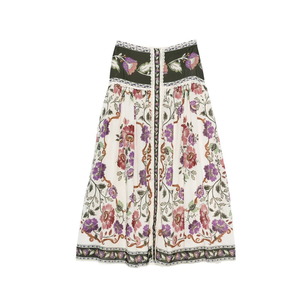Farm Rio Skirts - Neutral, Green | ec62e06c9351444011170412353e61d835e7ceca